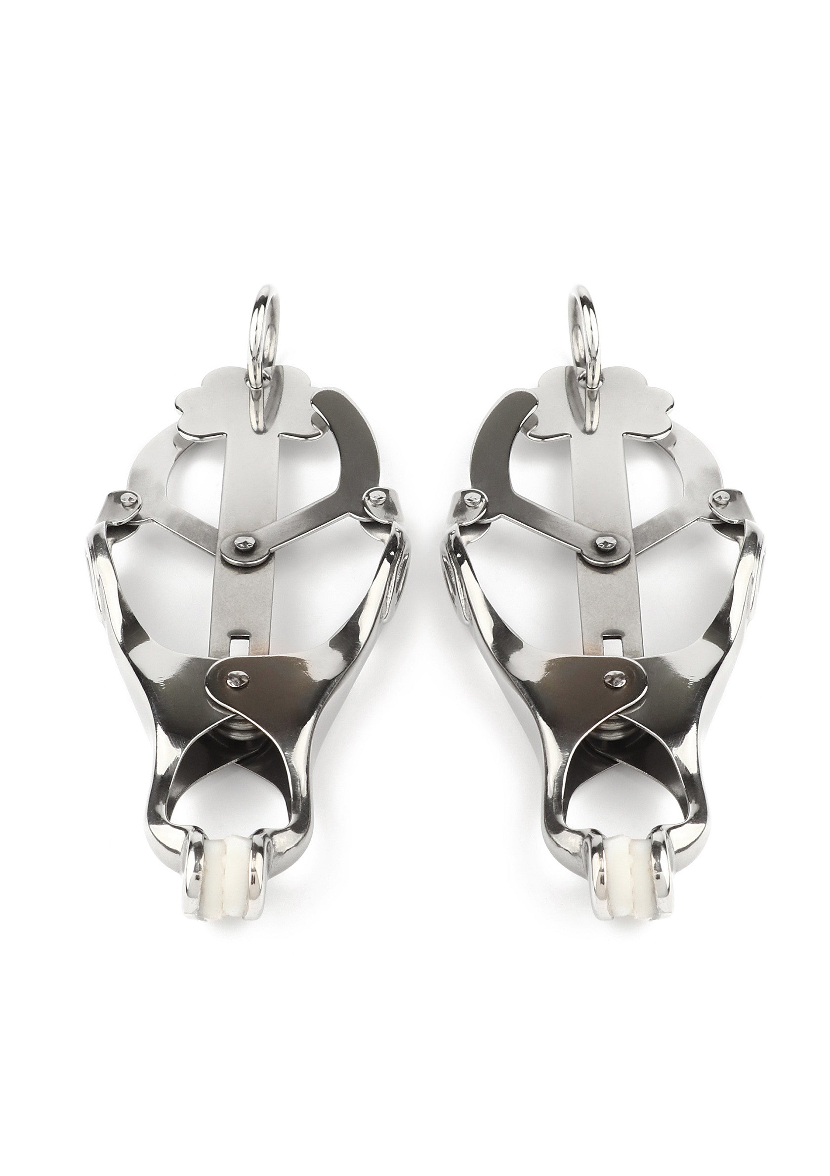 Mr. Steel Squeezer Nipple Clamps W Ring SILVER - 0
