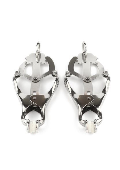 Mr. Steel Squeezer Nipple Clamps W Ring SILVER - 0