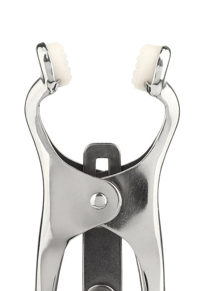 Mr. Steel Squeezer Nipple Clamps W Ring SILVER - 3