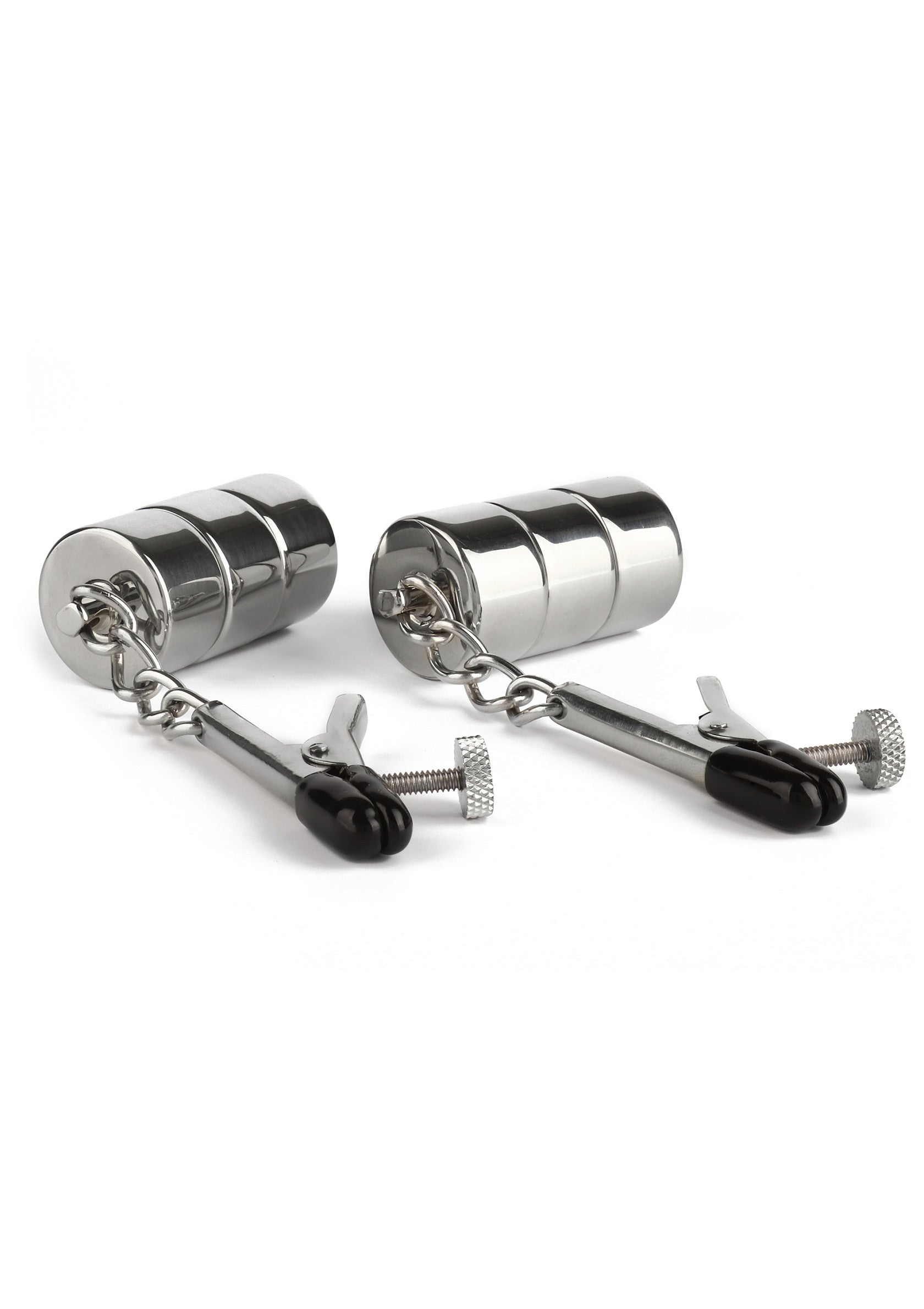 Mr. Steel Aligator Nipple Clamps Weights SILVER - 6