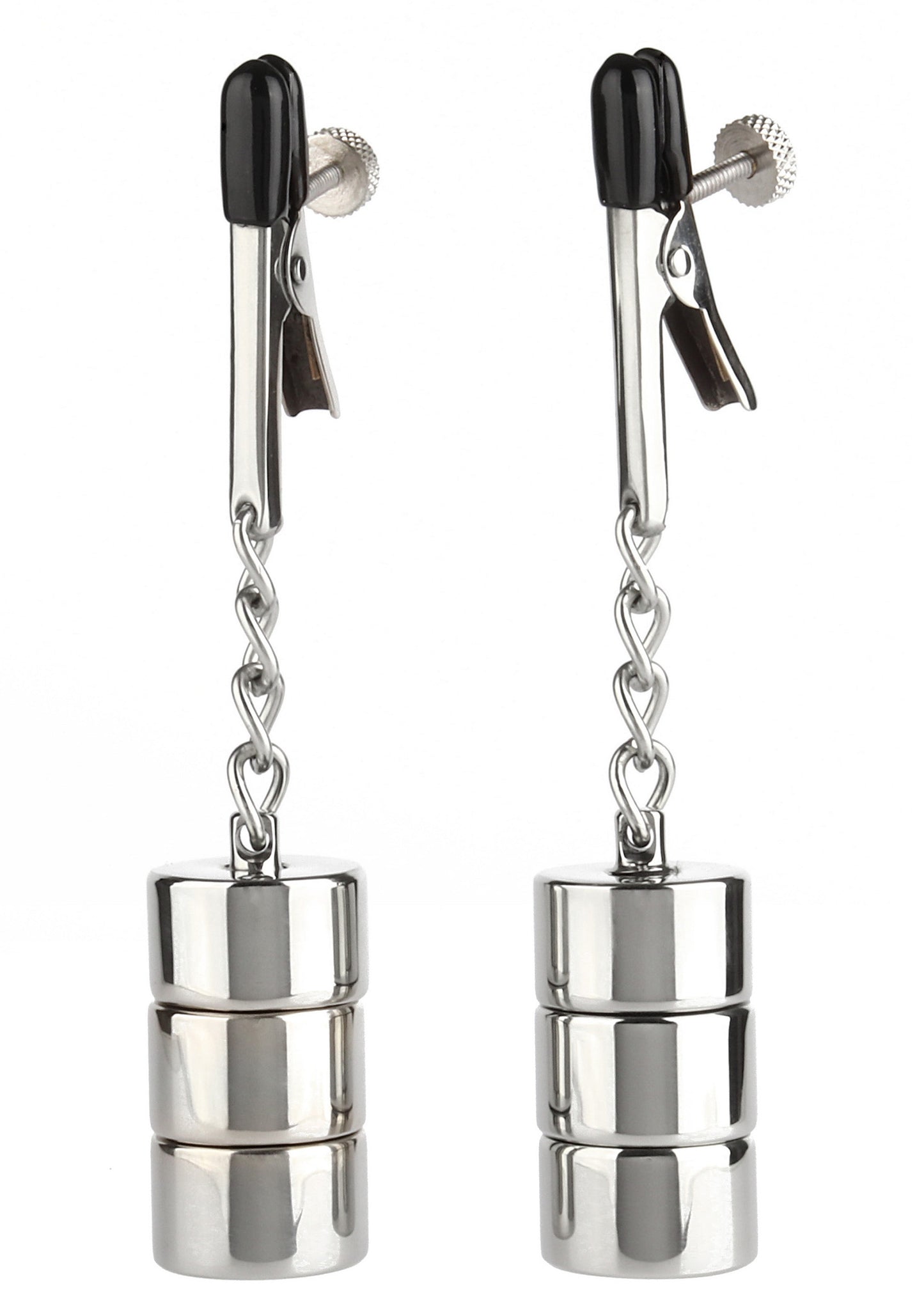 Mr. Steel Aligator Nipple Clamps Weights SILVER - 0