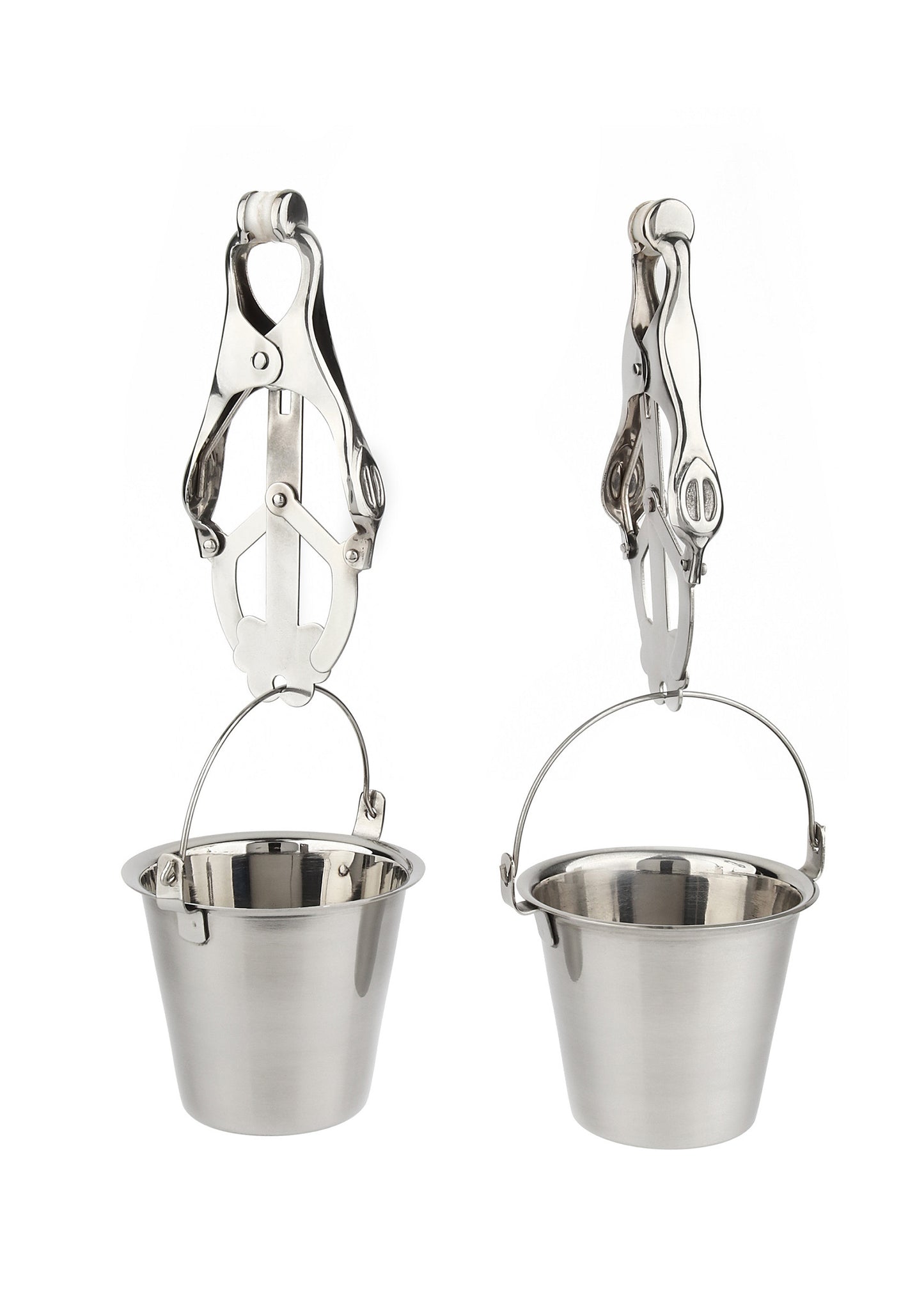 Mr. Steel Nipple Clamps with Buckets SILVER - 4