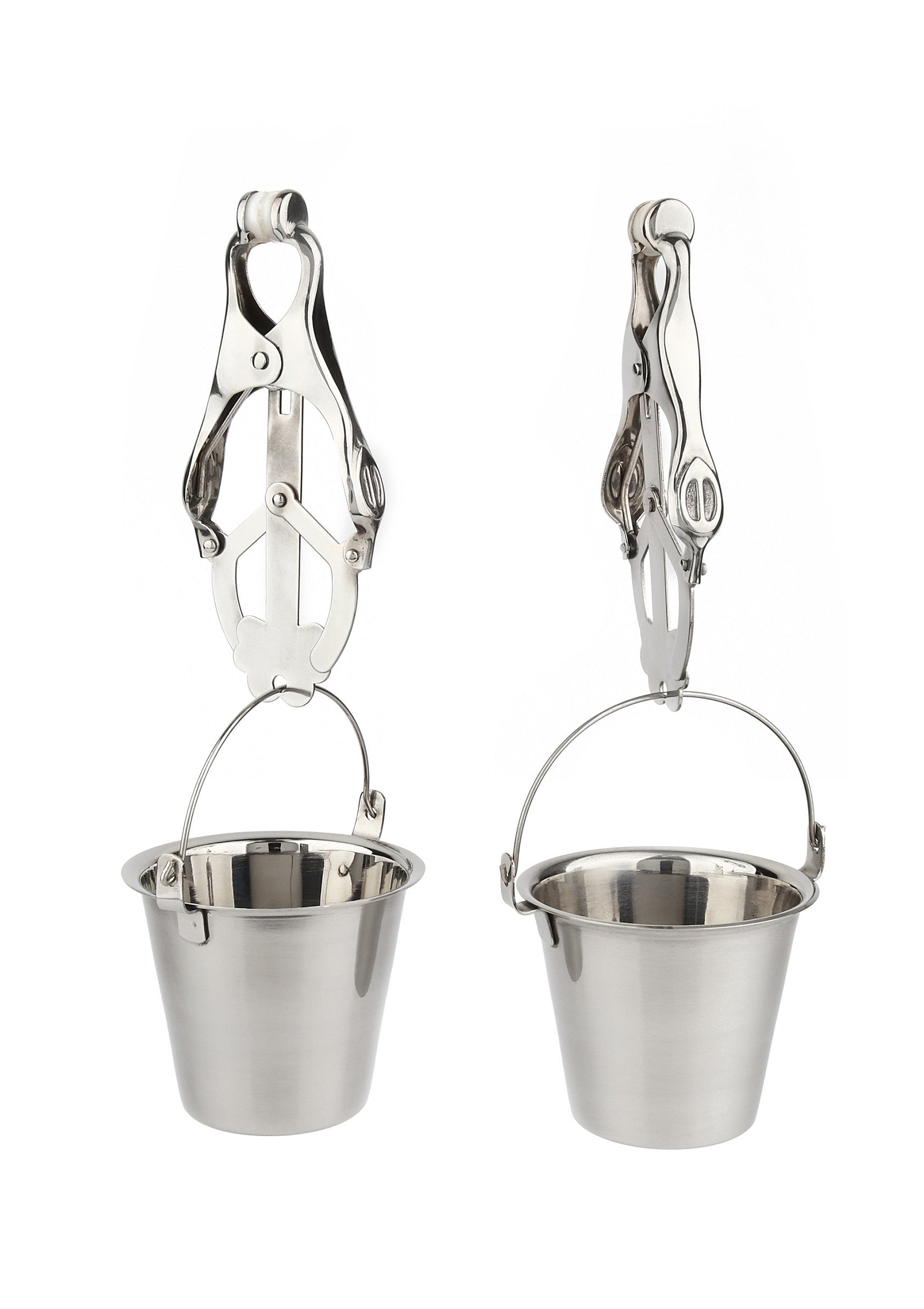 Mr. Steel Nipple Clamps with Buckets SILVER - 4