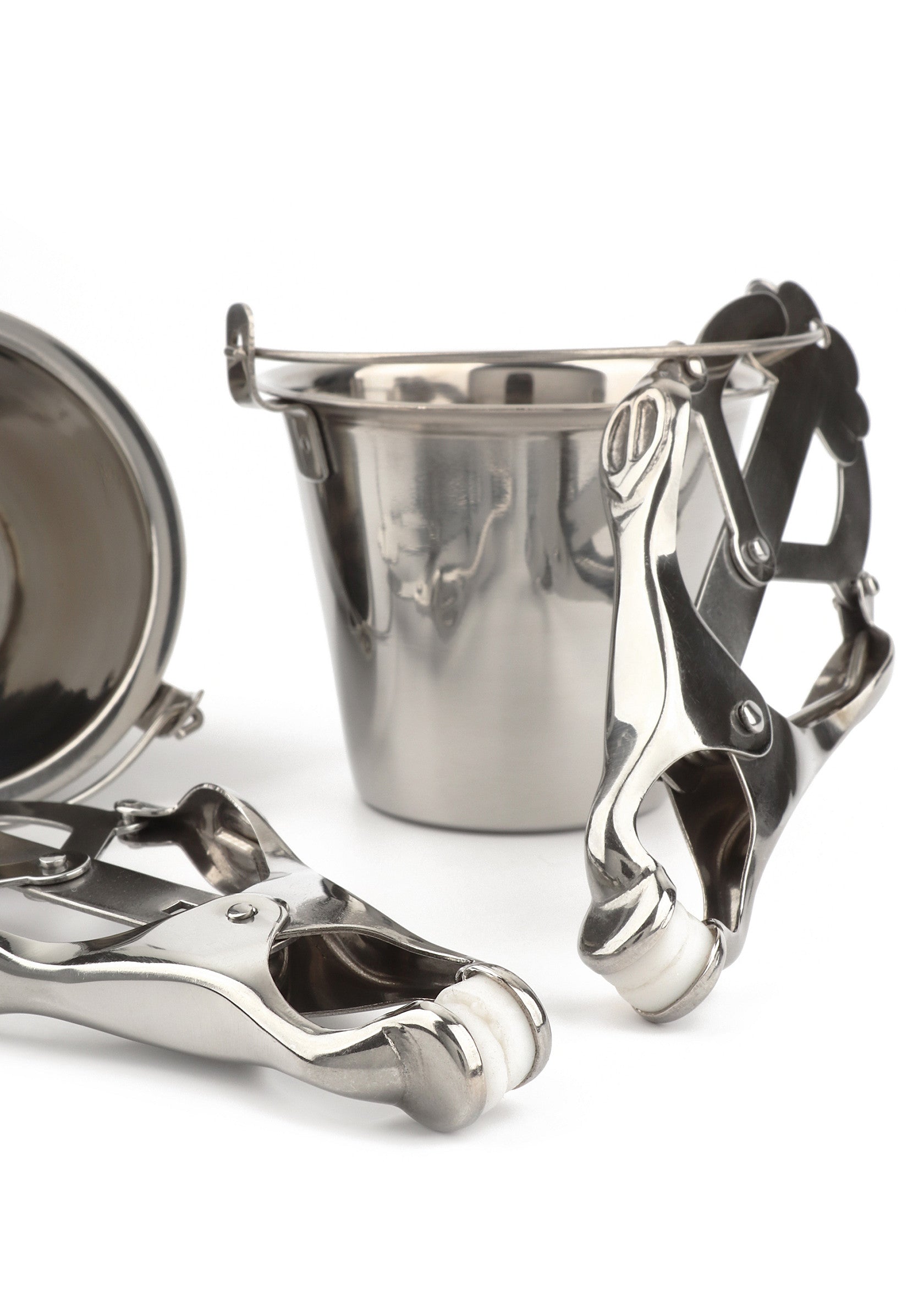 Mr. Steel Nipple Clamps with Buckets SILVER - 5