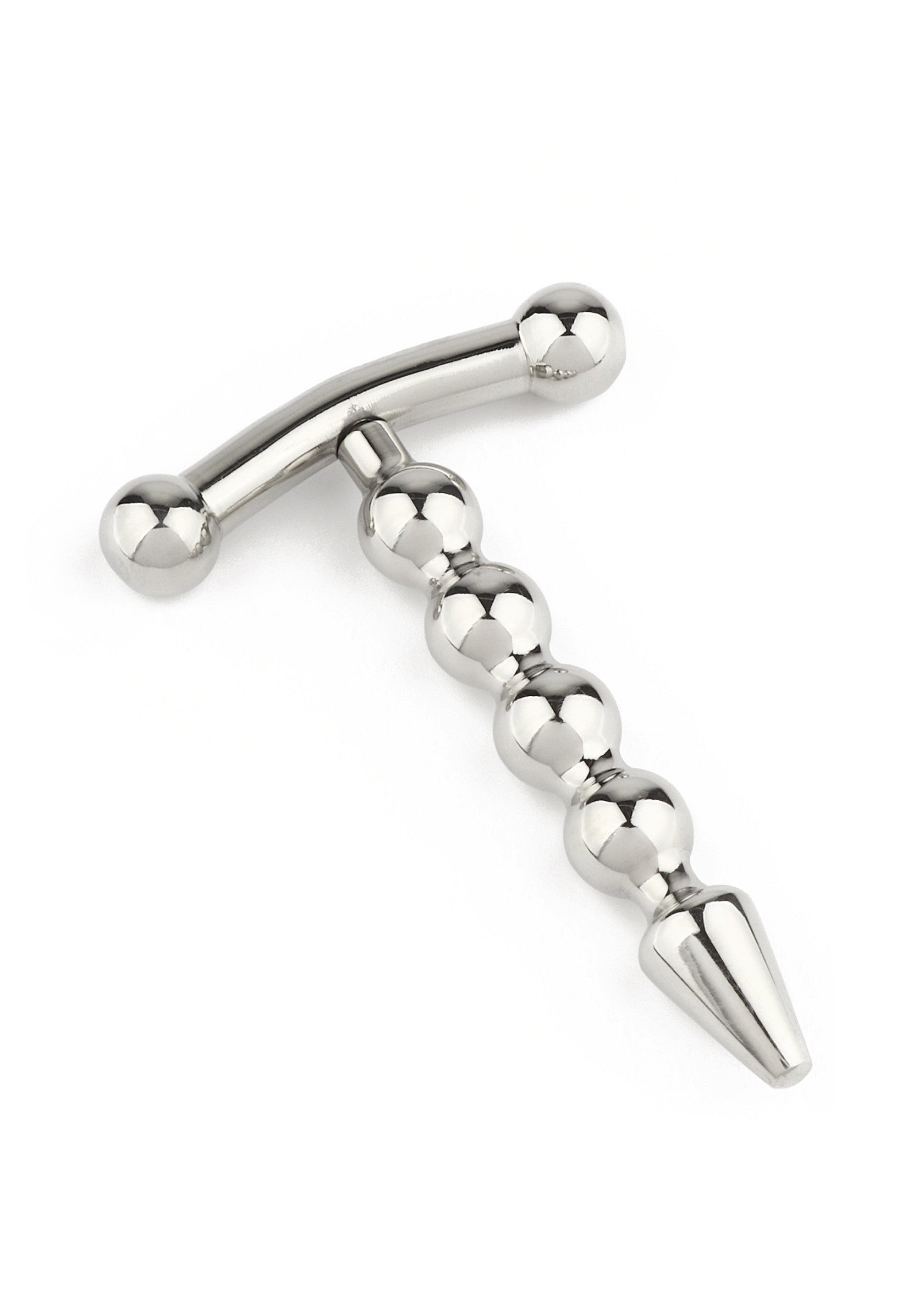 Mr. Steel Rod Ecstasy Beaded Penis Plug SILVER - 4