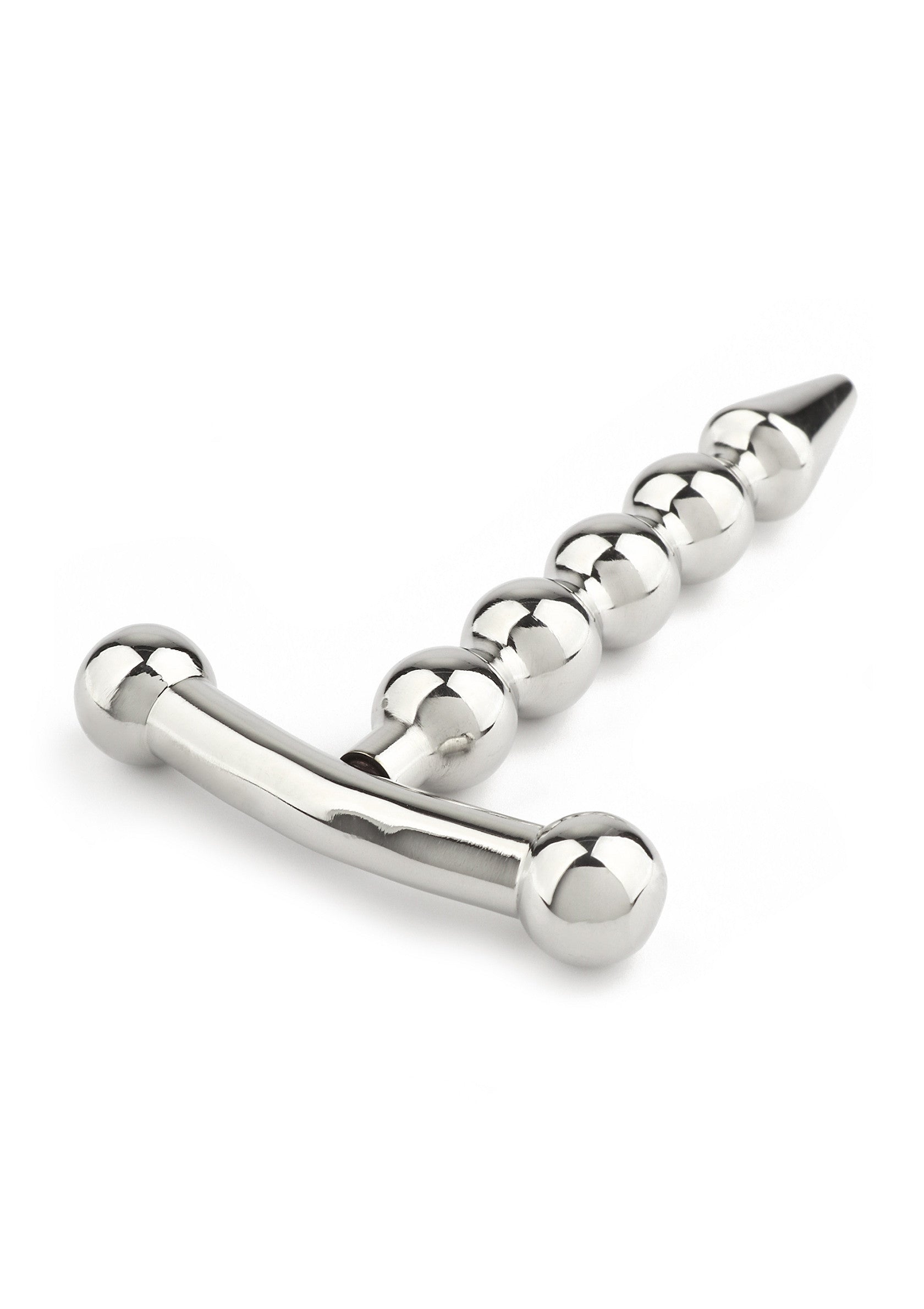 Mr. Steel Rod Ecstasy Beaded Penis Plug SILVER - 1
