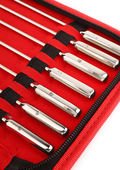 Mr. Steel Rosebud Urethral Sounds 13 Pcs SILVER - 2