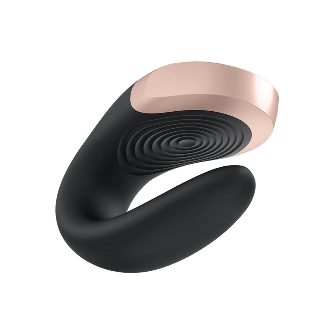 Double Love - Luxe Partner Vibrator - Zwart Schwarz - 1