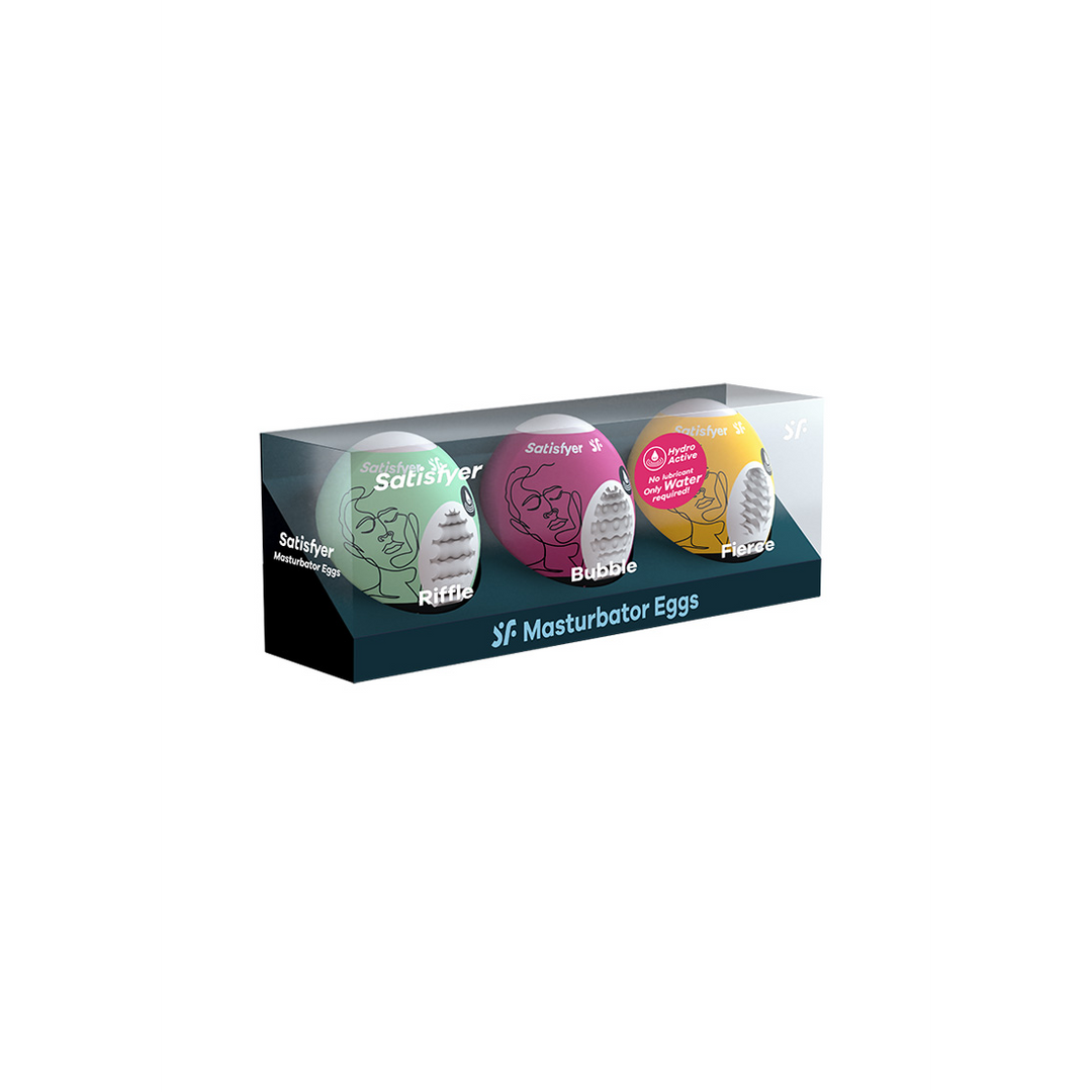 Masturbator Egg Set - Riffle, Bubble, Fierce - 3 Stuks Multicolor - 1