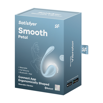 Glad Petal Connect App - Draagbare Koppel Vibrator - Lichtblauw Blau - 2