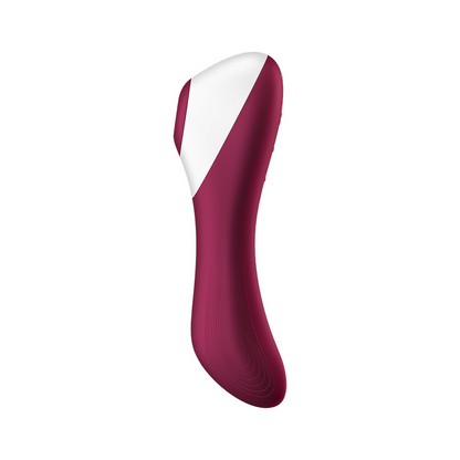 Dual Crush - Invoegbare Dubbele Luchtdruk Vibrator - Wijnrood Rot - 0