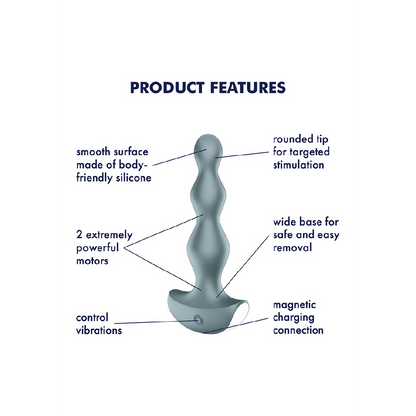 Lolli Plug 2 - Classic Vibrator - Ice Blue Grijs - 1
