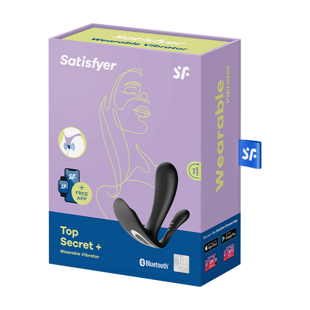 Top Secret Plus - Draagbare Panties Vibrator - Zwart Schwarz - 4