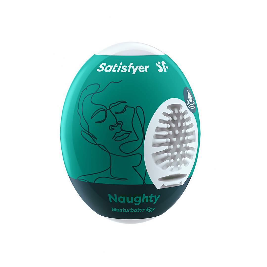 Naughty - Masturbator Egg - Donkergroen Grün - 0