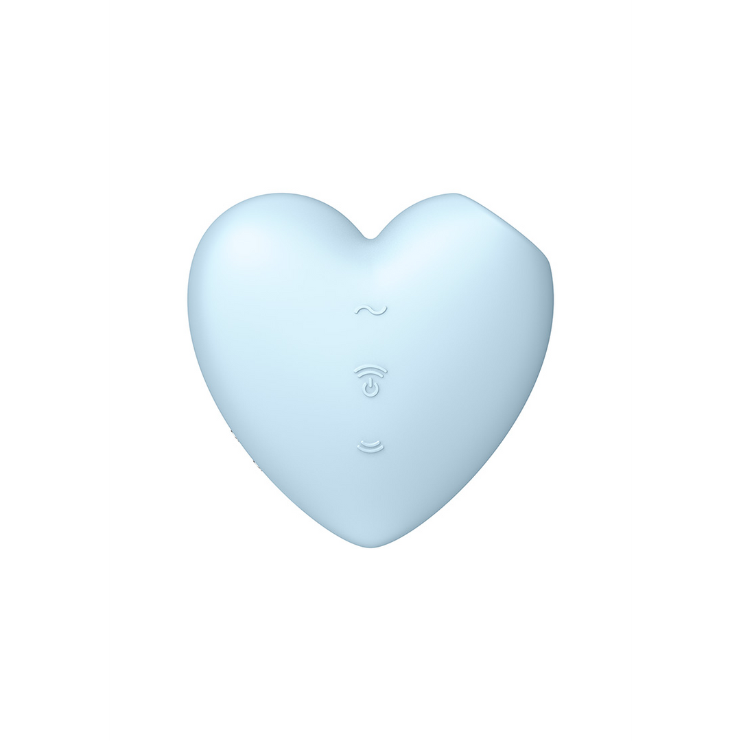 Cutie Heart - Air Pulse Stimulator and Vibration - Blue Blauw - 4