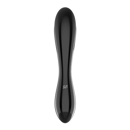 Dazzling Crystal 1 - Glazen Dildo - Zwart Blau - 4