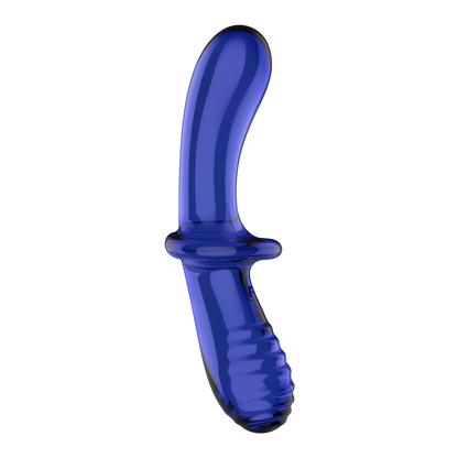 Double Crystal - Glass Dildo - Light Blue Blauw - 4