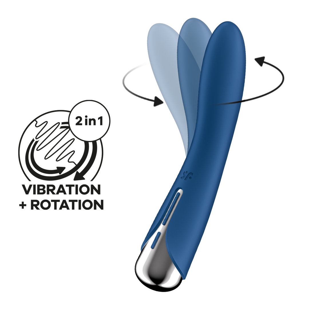 Spinning Vibe 1 - Rotating G-Spot Vibrator - Blue Blauw - 3