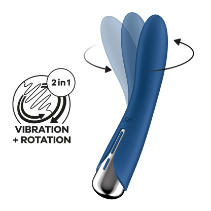 Spinning Vibe 1 - Rotating G-Spot Vibrator - Blue Blauw - 3