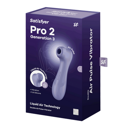 Pro 2 Generation 3 - Double Air Pulse Vibrator - Liquid Air - Lila Paars - 2