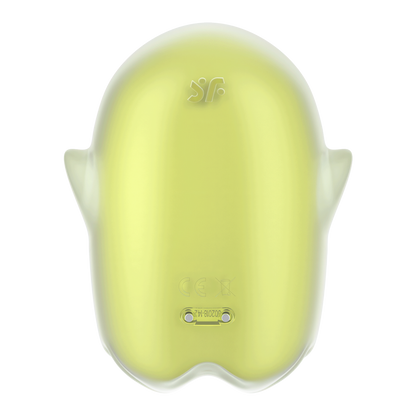 Glowing Ghost - Glow in the Dark - Dubbele Air Pulse Vibrator - Geel Gelb - 0
