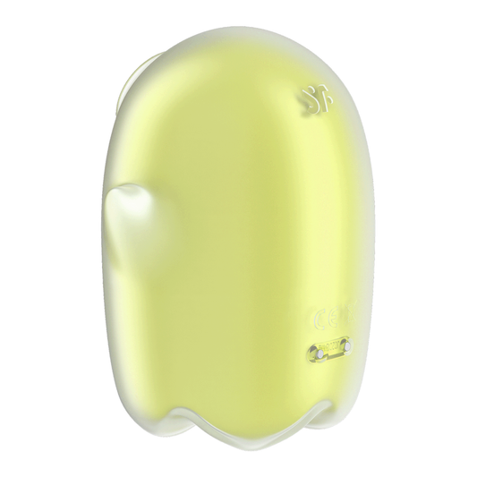 Glowing Ghost - Brille dans le noir - Vibromasseur à double impulsion d'air - Jaune