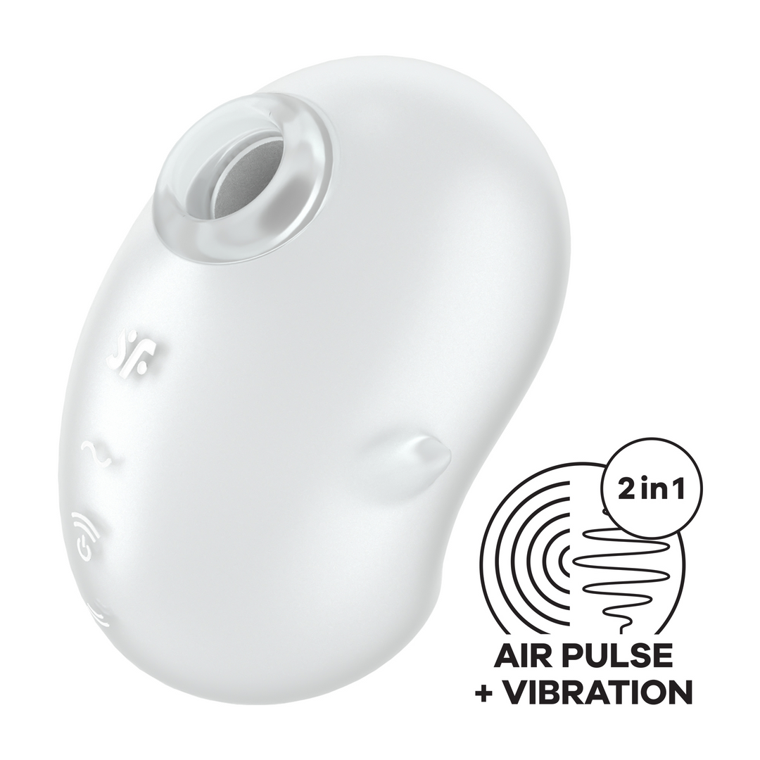 Cutie Ghost - Air Pulse Vibrator - White Wit - 0