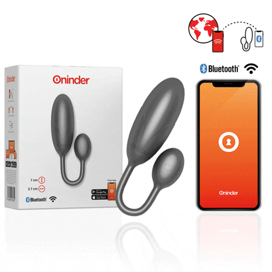 Oninder Denver Vibrating Egg + App - Zwart