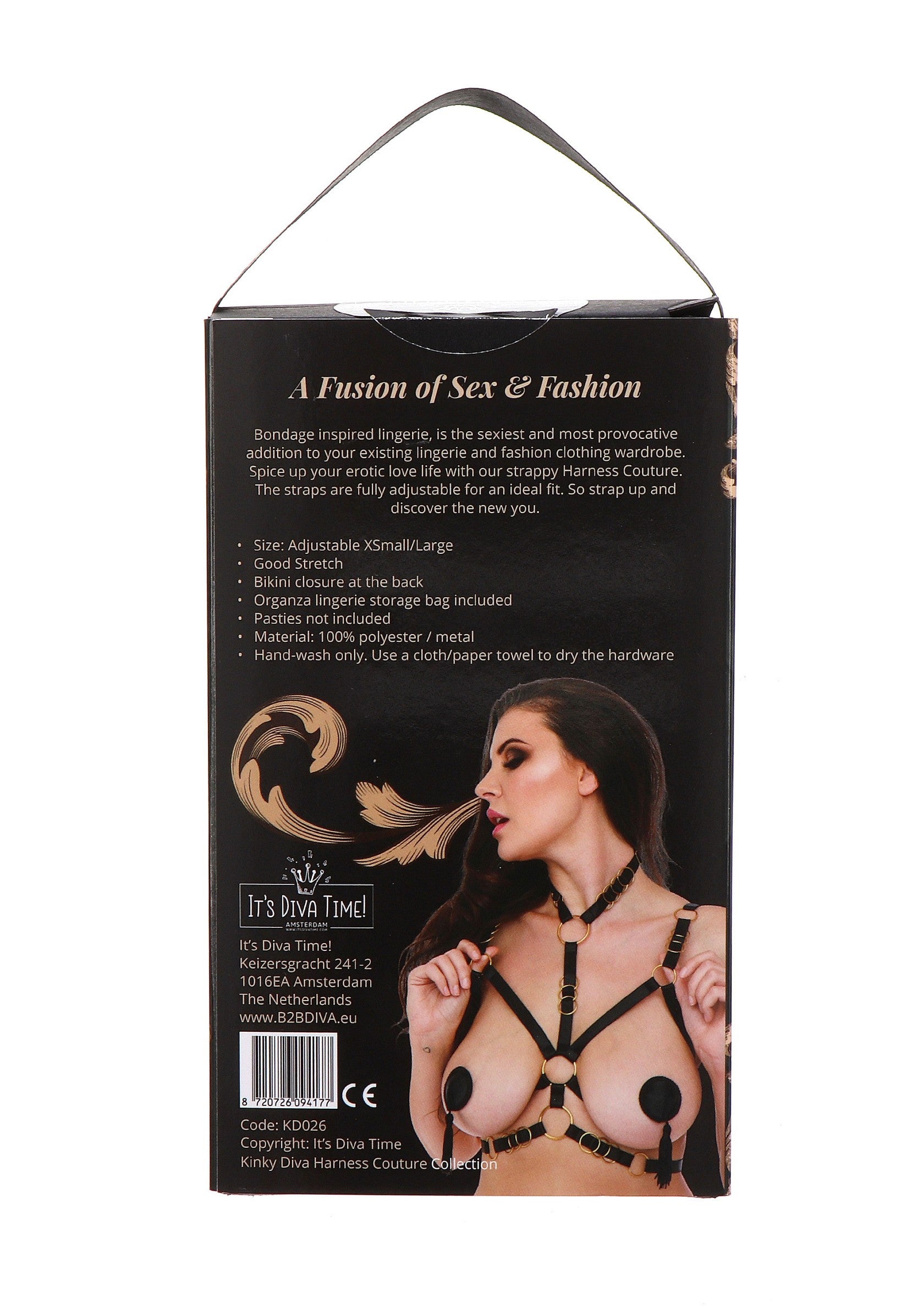 Kinky Diva Open Cup Bra Deluxe BLACK O/S - 2
