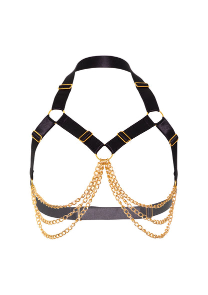 Kinky Diva Luxury Chain Bra BLACK O/S - 6