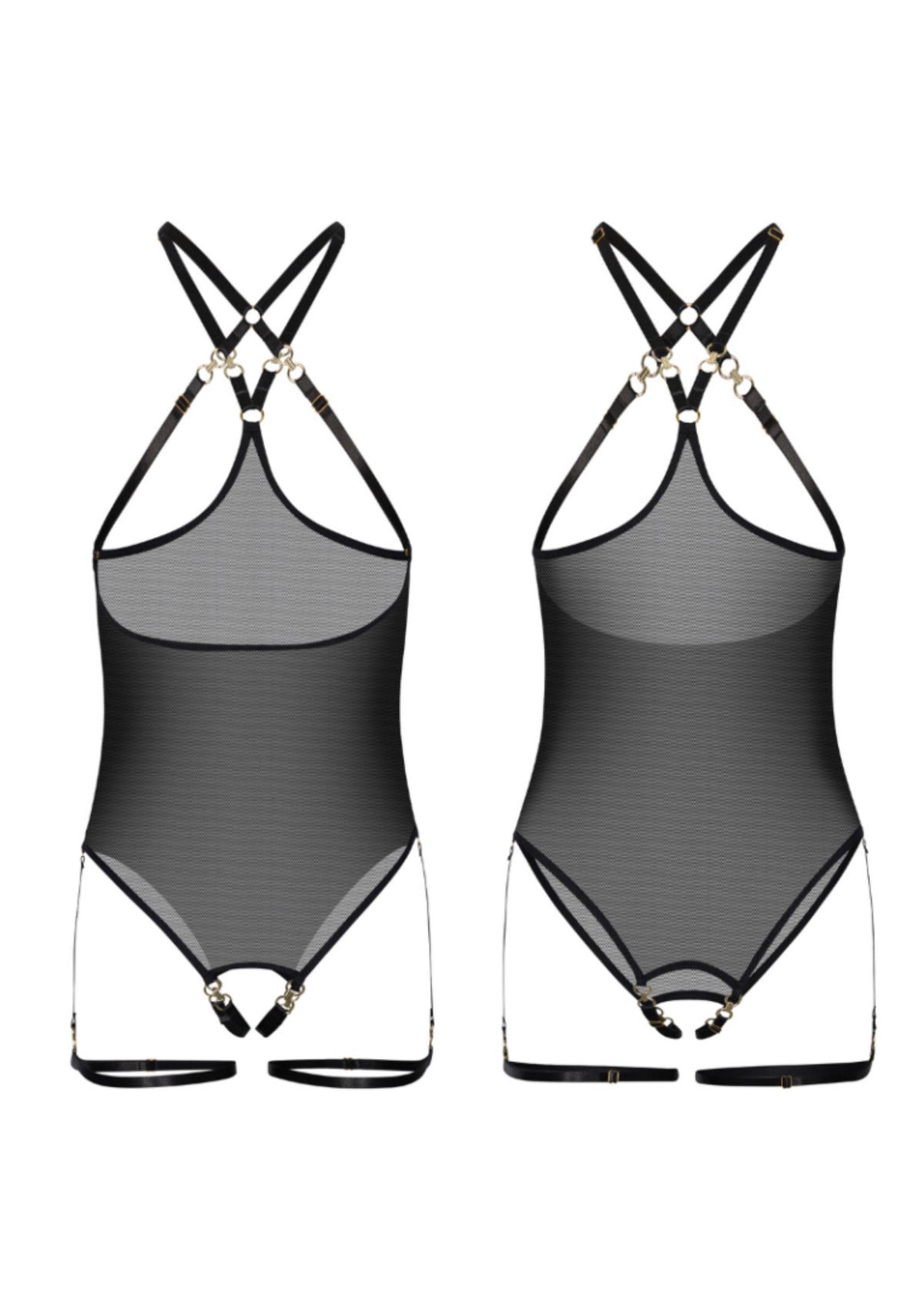 Risque Cupless & Crotchless Body BLACK O/S - 5