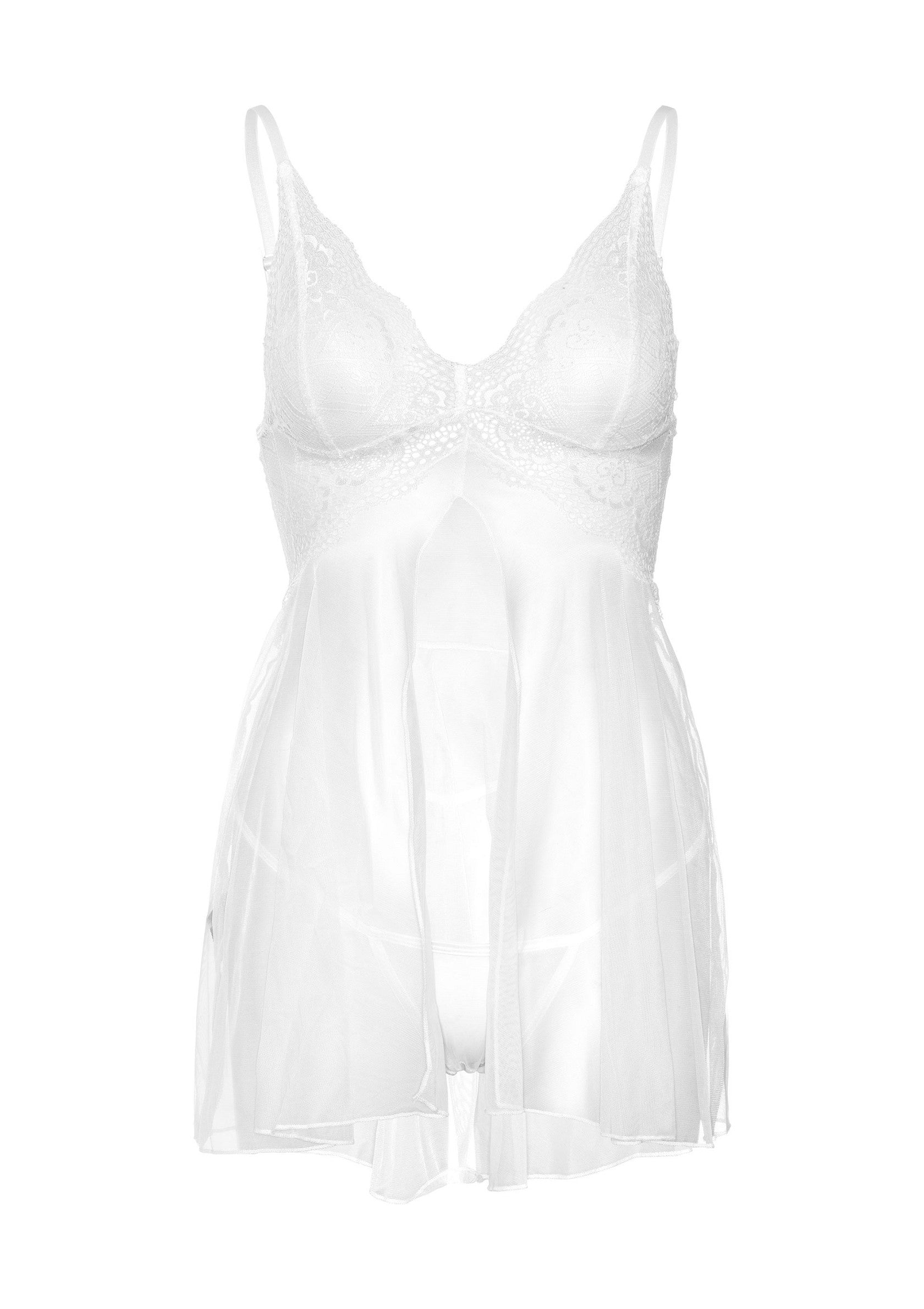 Daring Intimates Babydoll and matching String WHITE S/M - 8