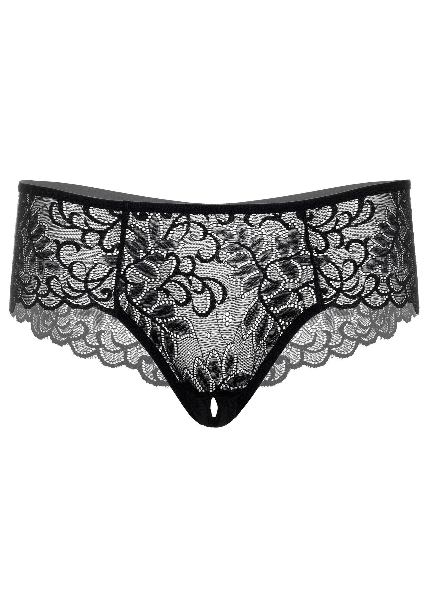 Daring Intimates Ella crotchless cheeky panty BLACK S/M - 3