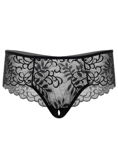 Daring Intimates Ella crotchless cheeky panty BLACK S/M - 3