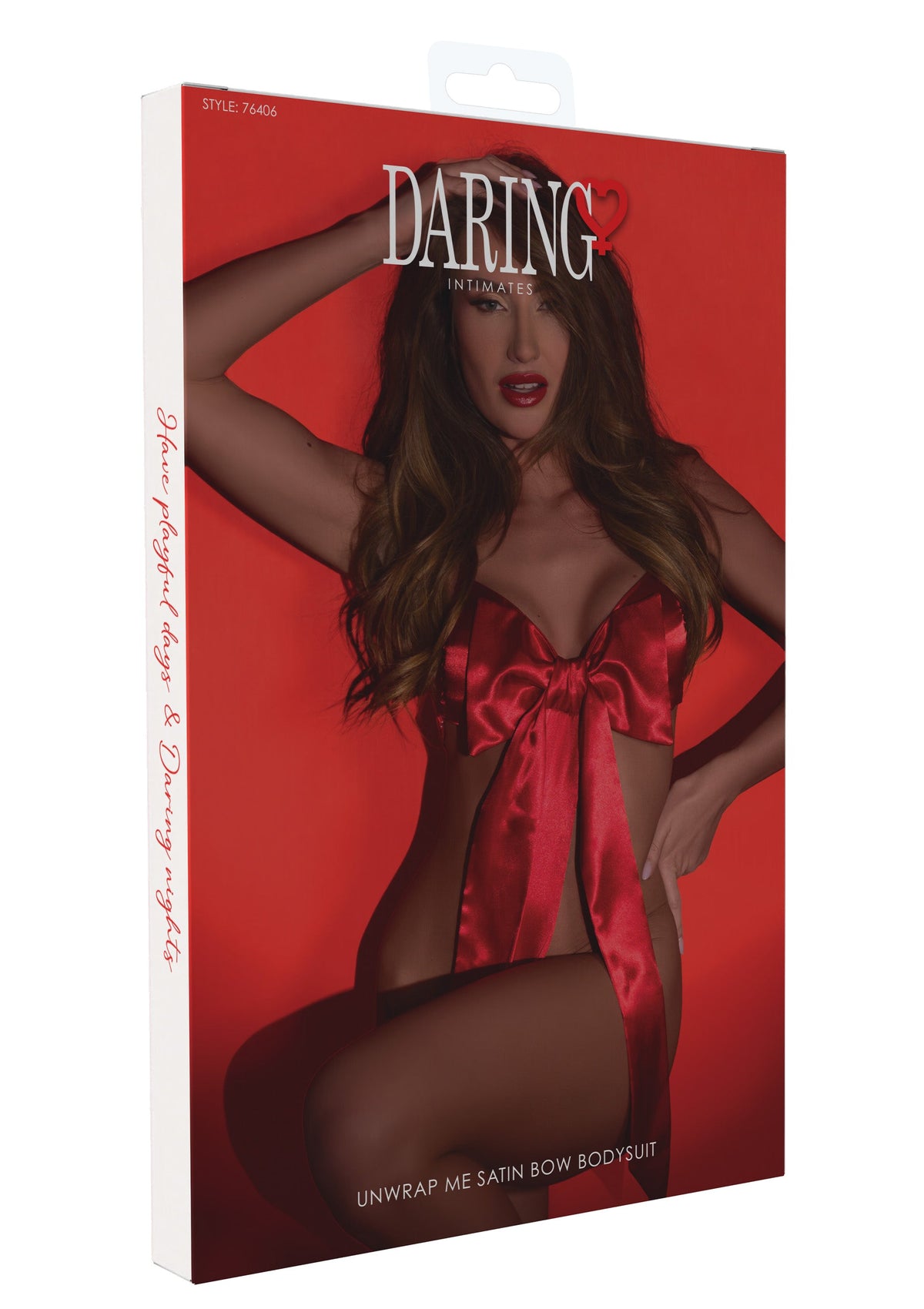 Unwrap Me Satin Bow Bodysuit RED O/S - 3