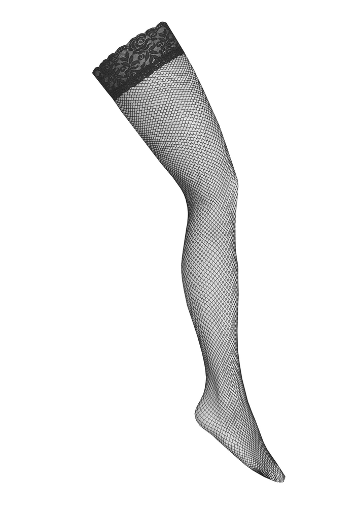 Kotek Fishnet Hold Ups H004 BLACK S/M - 3