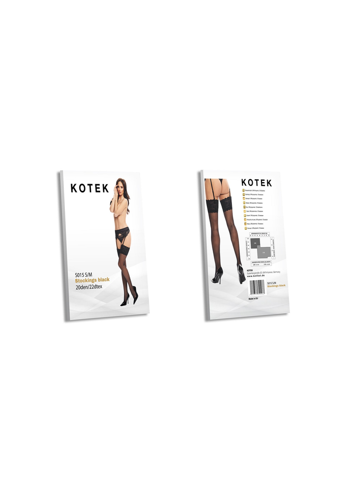 Kotek Stockings S015 BLACK S/M - 0