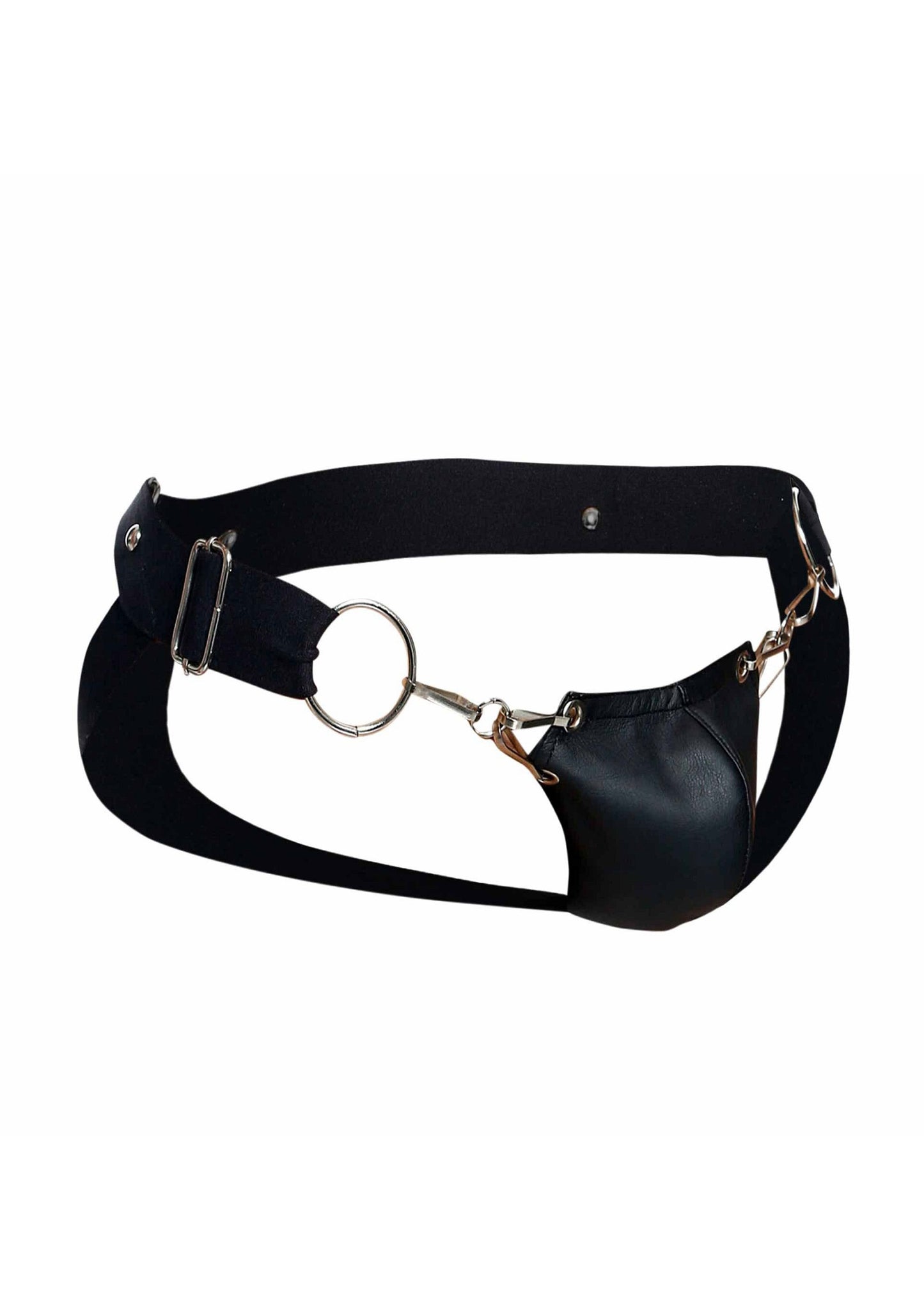 MOB Eroticwear Dngeon Snap Jockstrap BLACK O/S - 3
