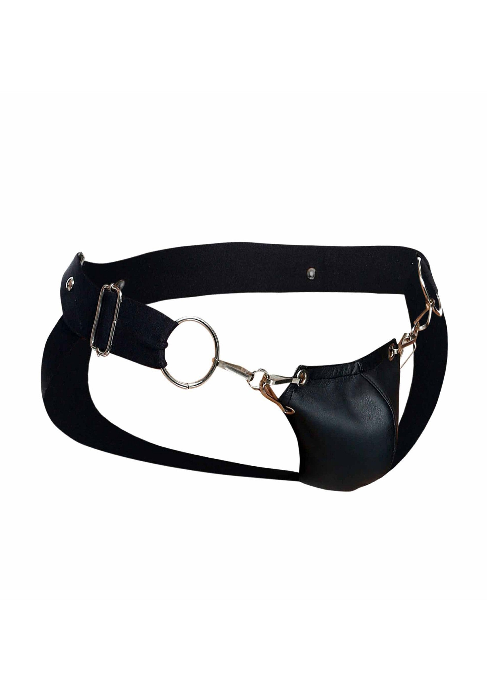 MOB Eroticwear Dngeon Snap Jockstrap BLACK O/S - 3