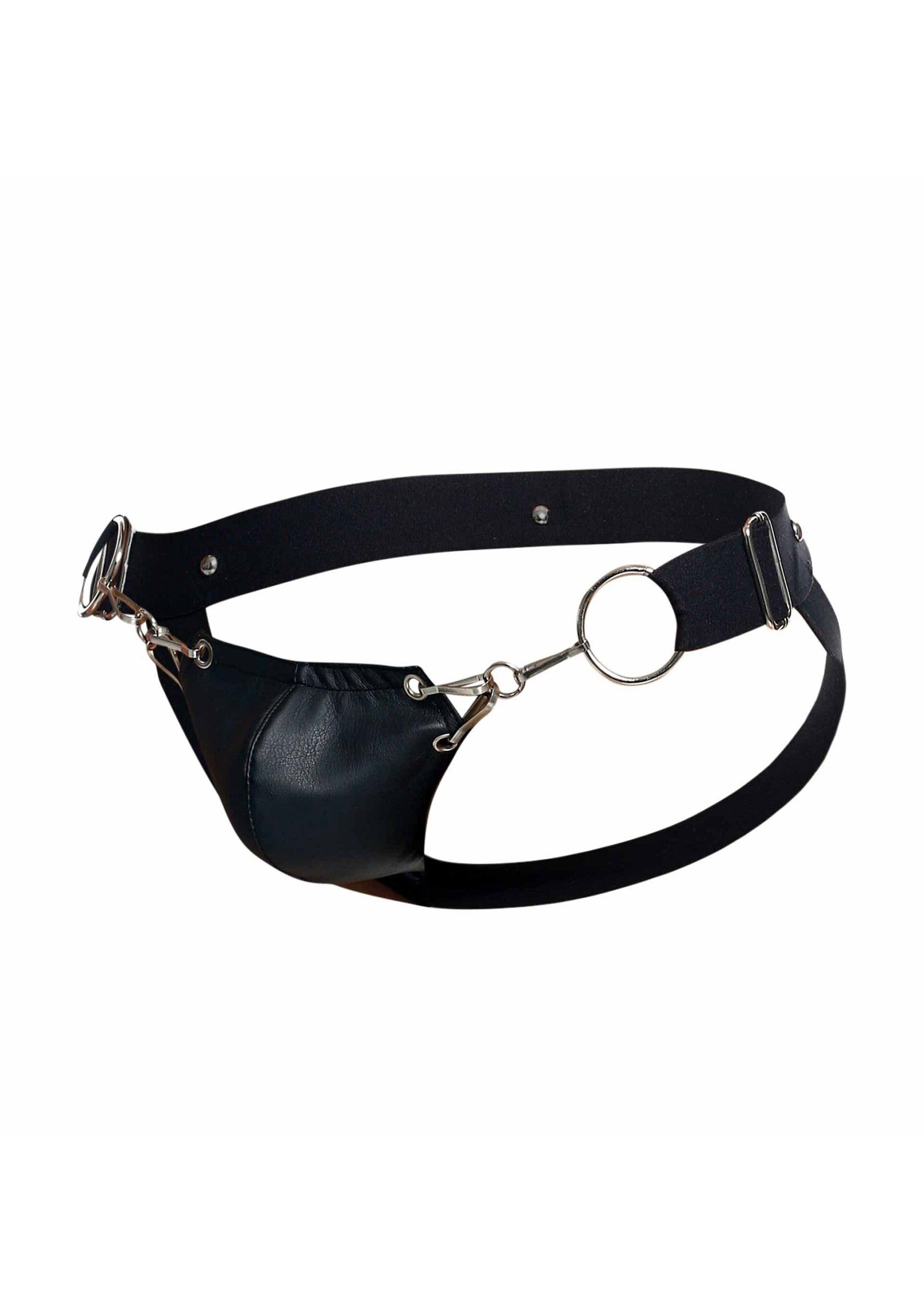 MOB Eroticwear Dngeon Snap Jockstrap BLACK O/S - 9