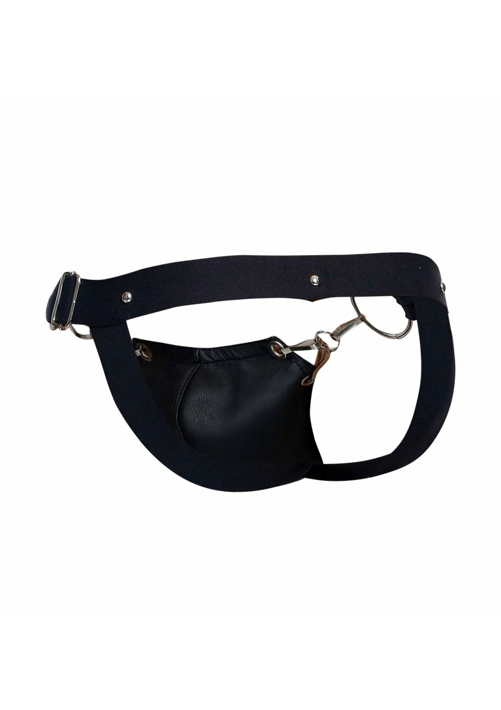 MOB Eroticwear Dngeon Snap Jockstrap BLACK O/S - 4