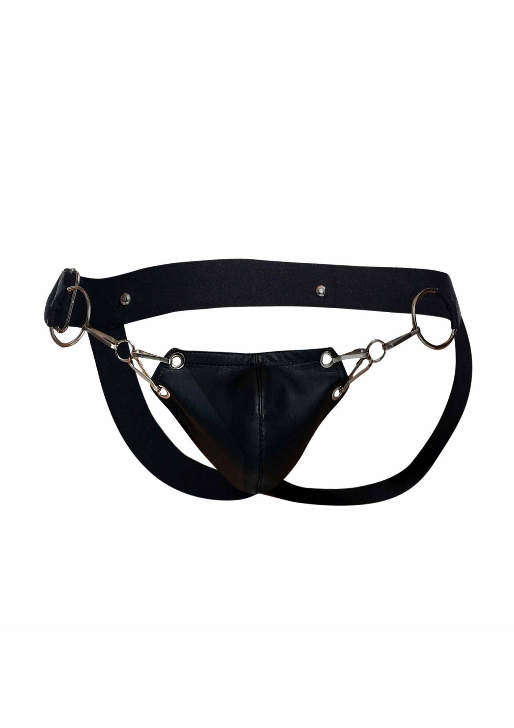 MOB Eroticwear Dngeon Snap Jockstrap BLACK O/S - 6