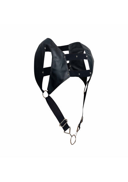 MOB Eroticwear Dngeon Top Cockring Harness BLACK O/S - 7
