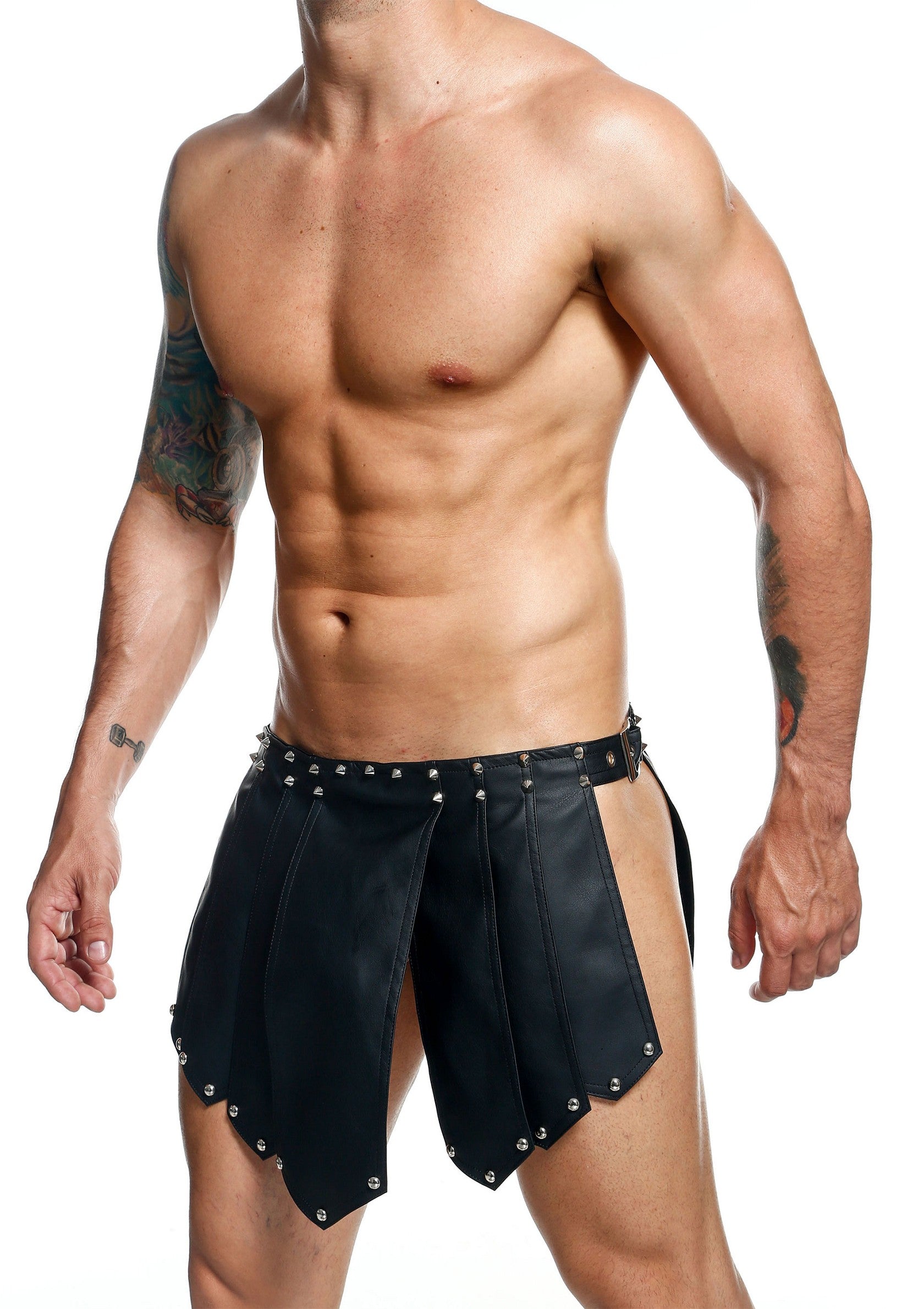 MOB Eroticwear Dngeon Roman Skirt BLACK O/S - 6