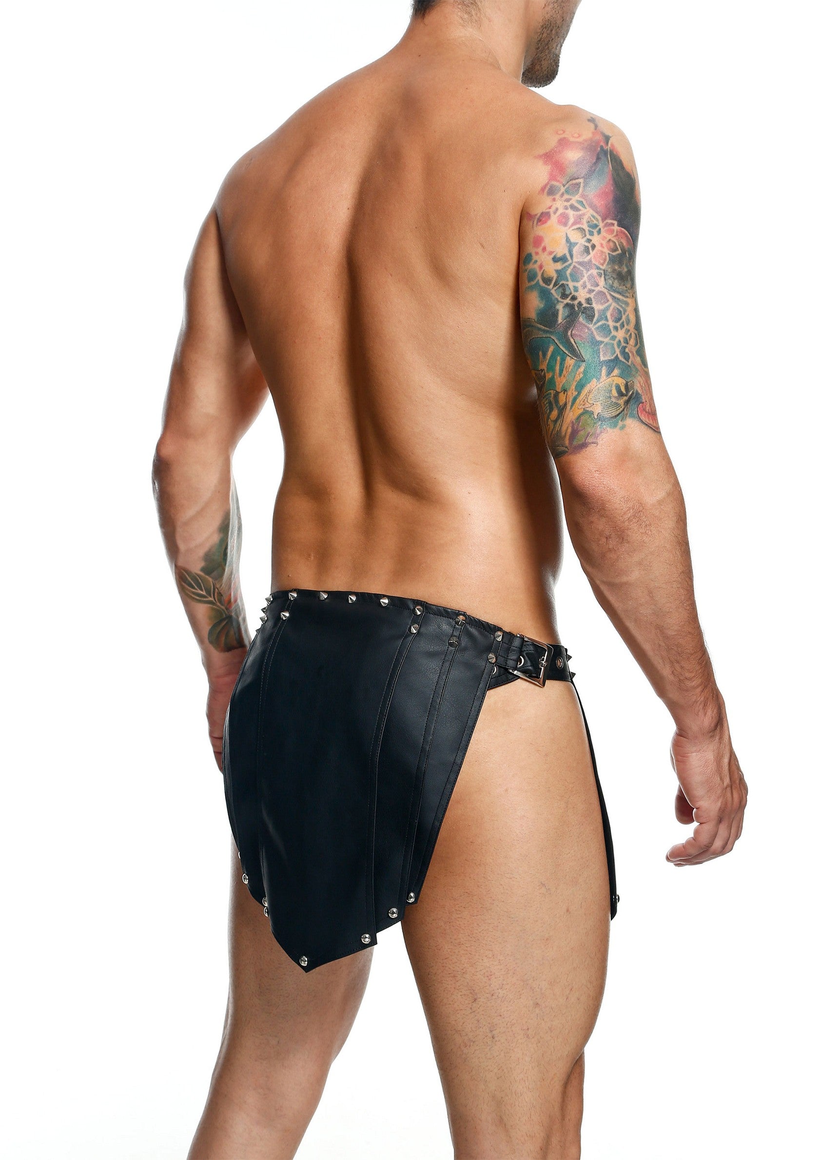 MOB Eroticwear Dngeon Roman Skirt BLACK O/S - 7