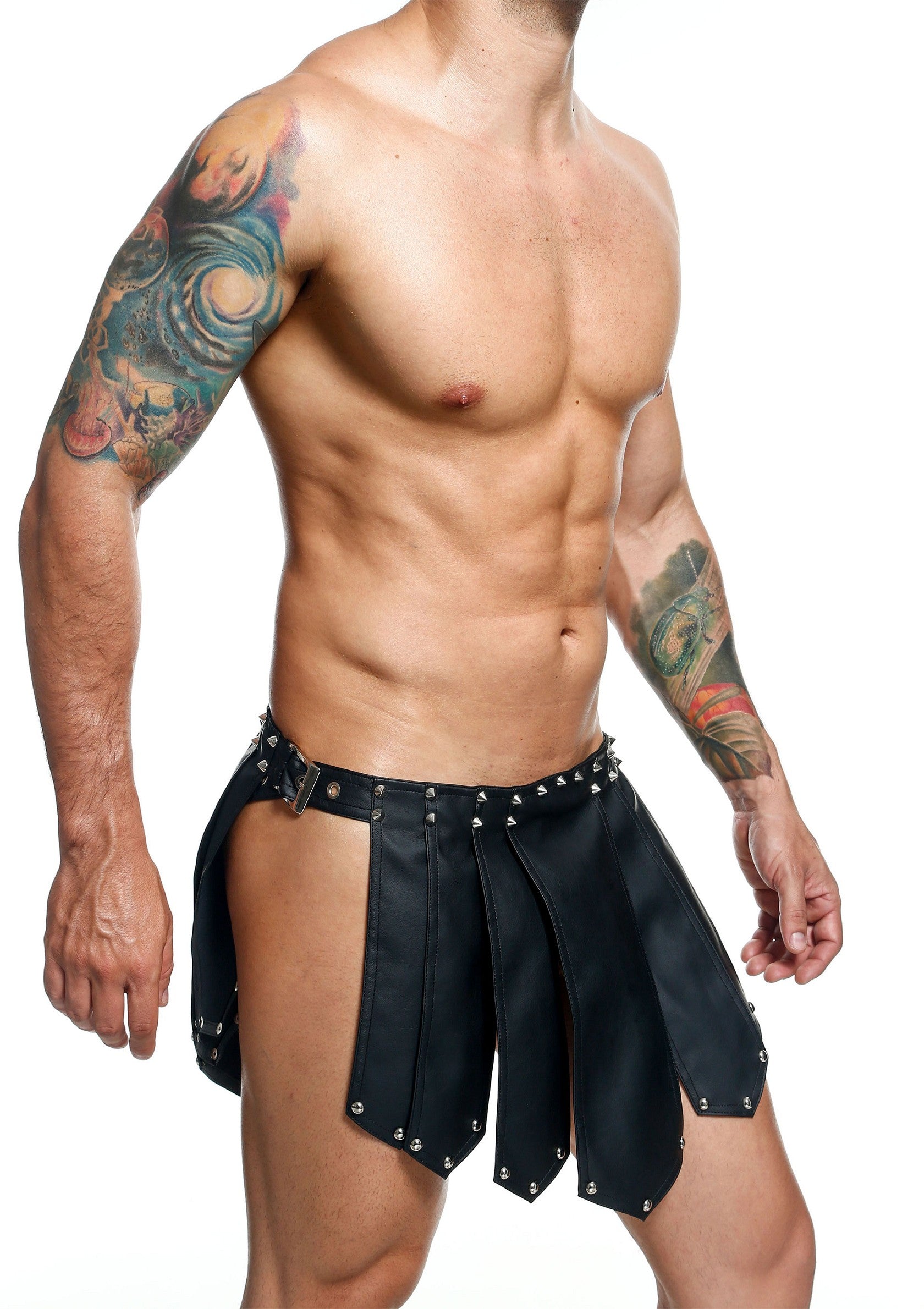 MOB Eroticwear Dngeon Roman Skirt BLACK O/S - 0