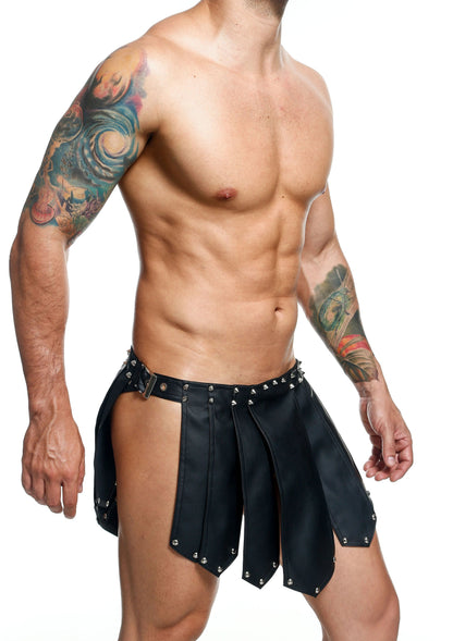 MOB Eroticwear Dngeon Roman Skirt BLACK O/S - 0