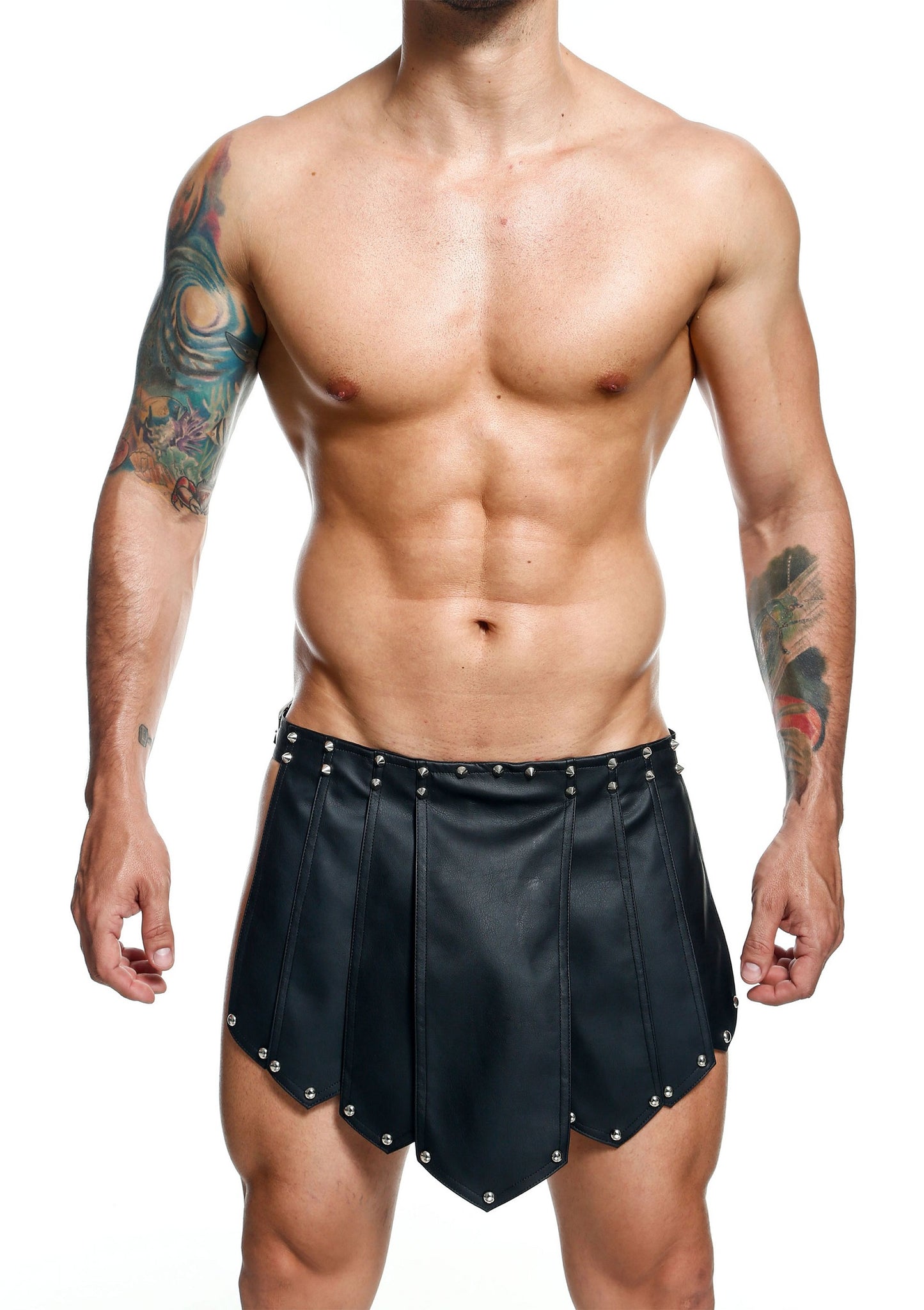 MOB Eroticwear Dngeon Roman Skirt BLACK O/S - 2