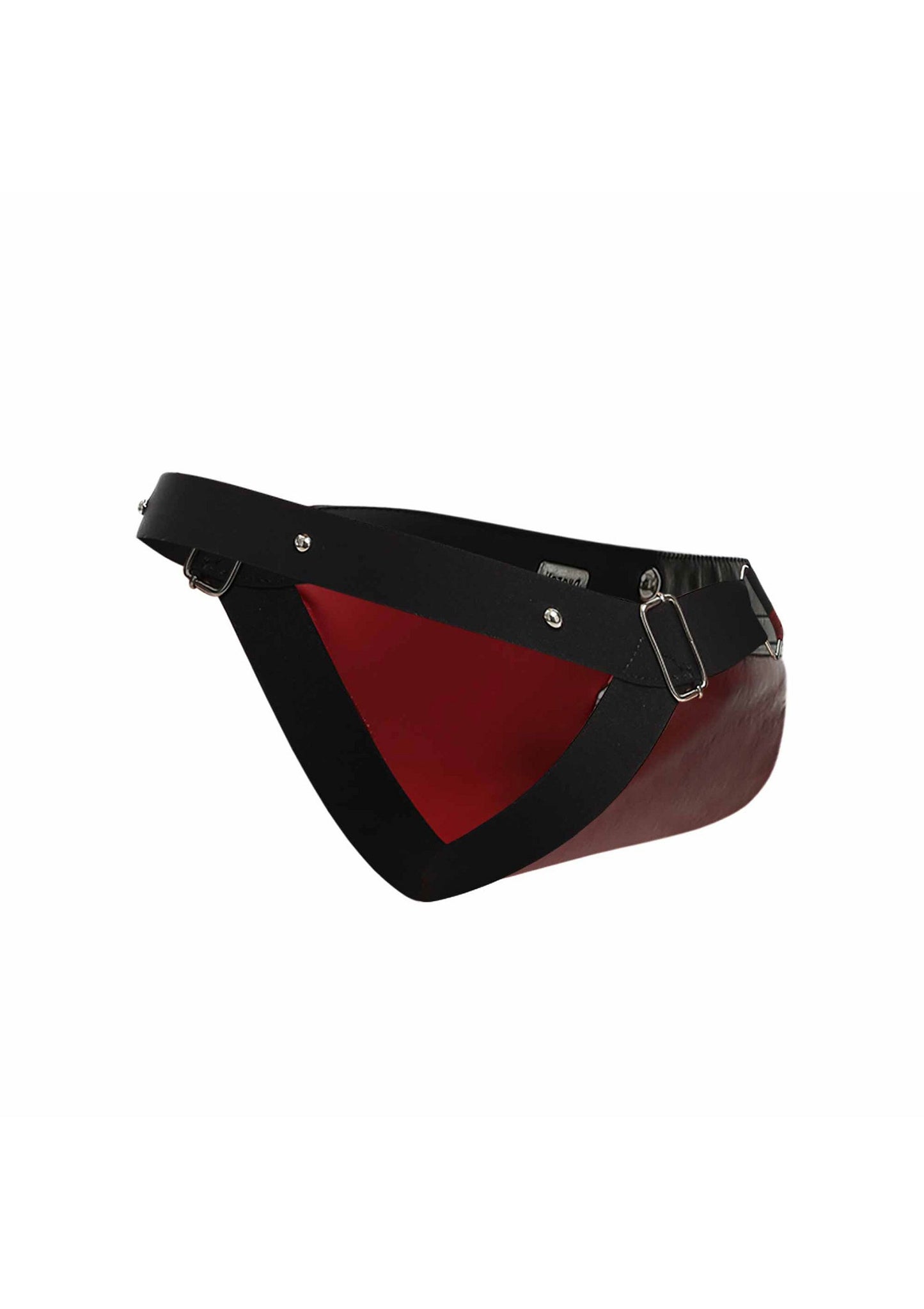MOB Eroticwear Dngeon Cockring Jockstrap RED O/S - 5