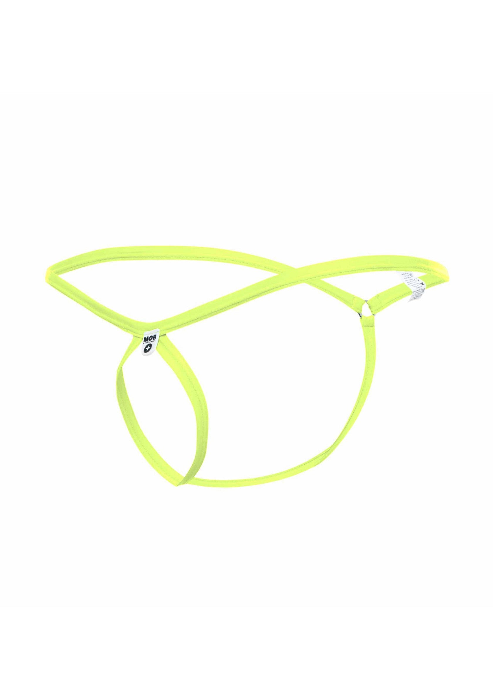 MOB Eroticwear Tear Drop Thong GREEN S/M - 4